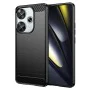 Калъф за Xiaomi Poco F6 - Carbon Silicone - Черен