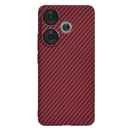 Калъф за Xiaomi Poco F6 - Carbonite FiberShell - Червен