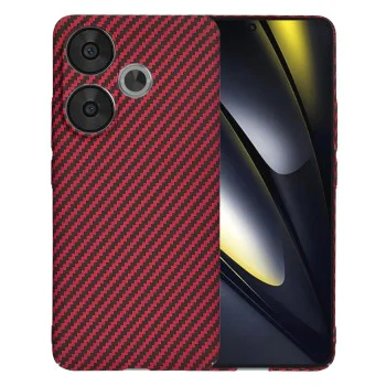 Калъф за Xiaomi Poco F6 - Carbonite FiberShell - Червен