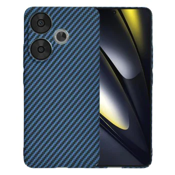 Калъф за Xiaomi Poco F6 - Carbonite FiberShell - Cyan