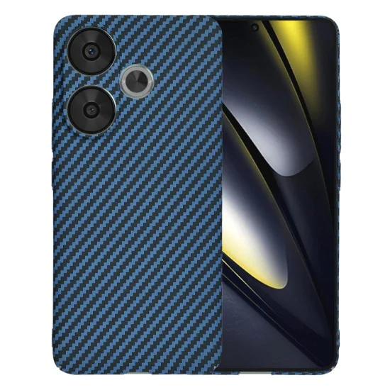 Калъф за Xiaomi Poco F6 - Carbonite FiberShell - Cyan