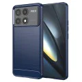 Калъф за Xiaomi Poco F6 Pro - Carbon Silicone - Син