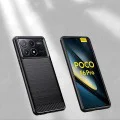 Калъф за Xiaomi Poco F6 Pro - Carbon Silicone - Син