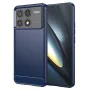 Калъф за Xiaomi Poco F6 Pro - Carbon Silicone - Син