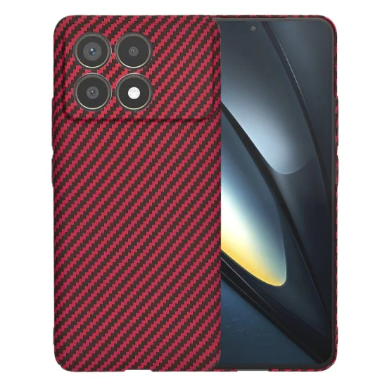 Калъф за Xiaomi Poco F6 Pro - Carbonite FiberShell - Червен