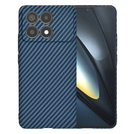 Калъф за Xiaomi Poco F6 Pro - Carbonite FiberShell - Cyan