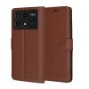 Калъф за Xiaomi Poco F6 Pro - Кожено Протектор - Кафяв