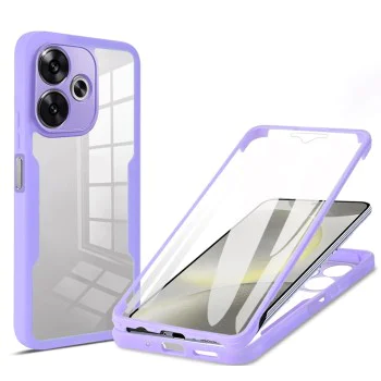Калъф за Xiaomi Poco F6 + Протектор - ColorVerse 360 ​​Series - Лилав