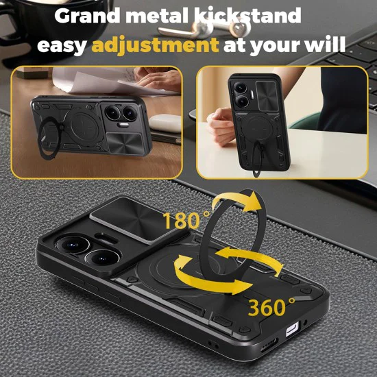 Калъф за Xiaomi Poco F7 - CamGuard Pro - Techsuit - Черен