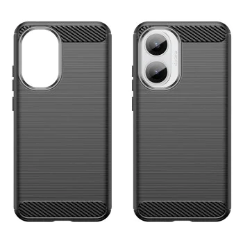 Калъф за Xiaomi Poco F7 - Carbon Silicone - Черен