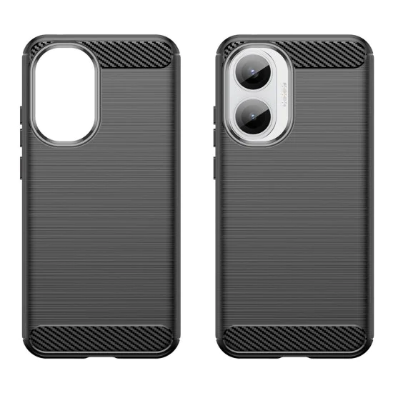 Калъф за Xiaomi Poco F7 - Carbon Silicone - Черен