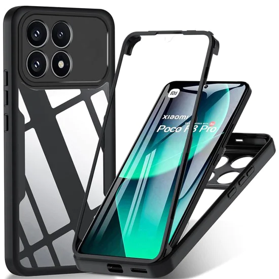 Калъф за Xiaomi Poco F8 Pro - Techsuit ColorVerse 360 Series + Протектор - Черен
