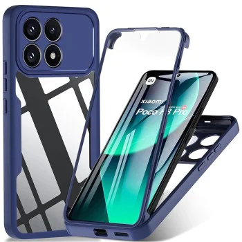 Калъф за Xiaomi Poco F8 Pro - Techsuit ColorVerse 360 Series + Протектор - Син
