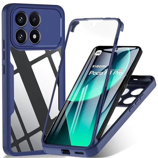 Калъф за Xiaomi Poco F8 Pro - Techsuit ColorVerse 360 Series + Протектор - Син
