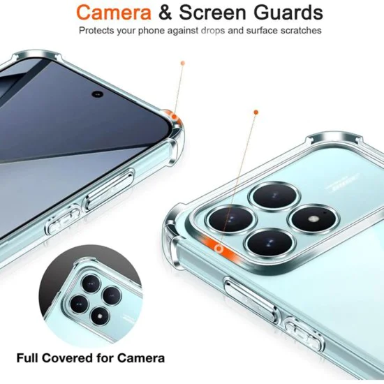 Калъф за Xiaomi Poco F8 Pro - Techsuit Shockproof Clear Silicone - Прозрачен