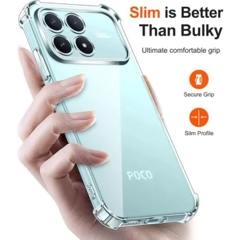 Калъф за Xiaomi Poco F8 Pro - Techsuit Shockproof Clear Silicone - Прозрачен