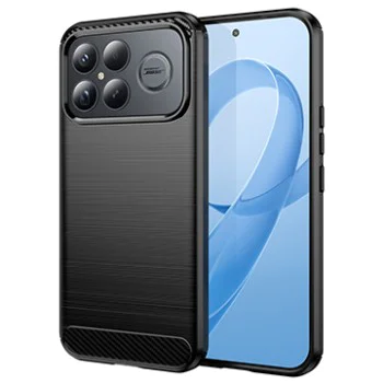 Калъф за Xiaomi Poco F8 Ultra - Techsuit Carbon Silicone - Черен