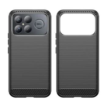 Калъф за Xiaomi Poco F8 Ultra - Techsuit Carbon Silicone - Черен