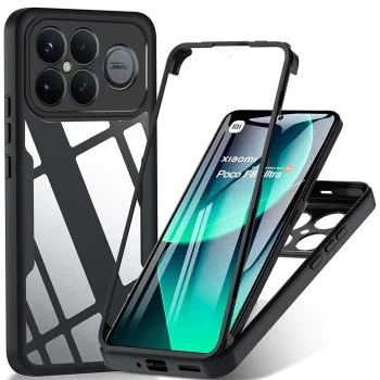 Калъф за Xiaomi Poco F8 Ultra - Techsuit ColorVerse 360 Series + Протектор - Черен