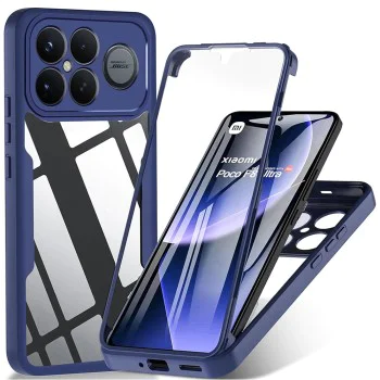 Калъф за Xiaomi Poco F8 Ultra - Techsuit ColorVerse 360 Series + Протектор - Син