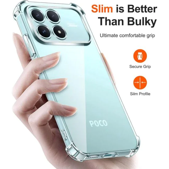 Калъф за Xiaomi Poco F8 Ultra - Techsuit Shockproof Clear Silicone - Прозрачен