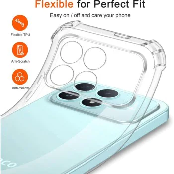 Калъф за Xiaomi Poco F8 Ultra - Techsuit Shockproof Clear Silicone - Прозрачен