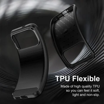 Калъф за Xiaomi Poco F9 Pro - Carbon Silicone - Techsuit - Черен