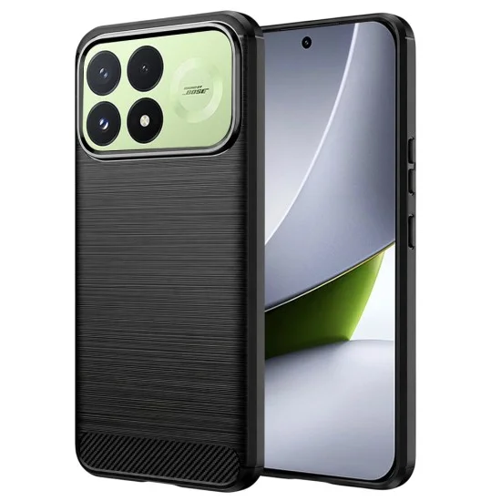 Калъф за Xiaomi Poco F9 Pro - Carbon Silicone - Techsuit - Черен