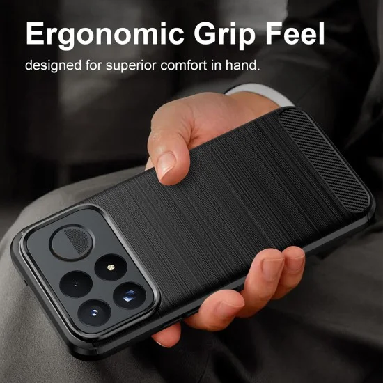 Калъф за Xiaomi Poco F9 Ultra - Carbon Silicone - Techsuit - Черен