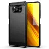 Калъф за Xiaomi Poco X3 / Poco X3 NFC / Poco X3 Pro - Carbon Silicone - Черен