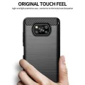 Калъф за Xiaomi Poco X3 / Poco X3 NFC / Poco X3 Pro - Carbon Silicone - Черен