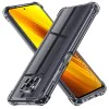 Калъф за Xiaomi Poco X3 / Poco X3 NFC / Poco X3 Pro - Techsuit - Удароустойчив Clear Silicone - Опушено Черен