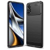 Калъф за Xiaomi Poco X4 Pro 5G - Carbon Silicone - Черен
