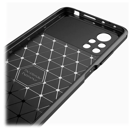 Калъф за Xiaomi Poco X4 Pro 5G - Carbon Silicone - Черен