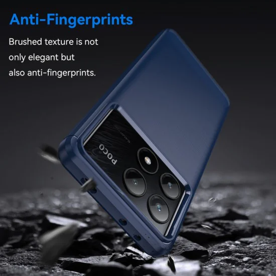 Калъф за Xiaomi Poco X6 Pro - Carbon Silicone - Blue
