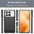 Калъф за Xiaomi Poco X6 Pro - Carbon Silicone - Черен