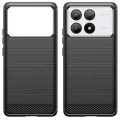 Калъф за Xiaomi Poco X6 Pro - Carbon Silicone - Черен