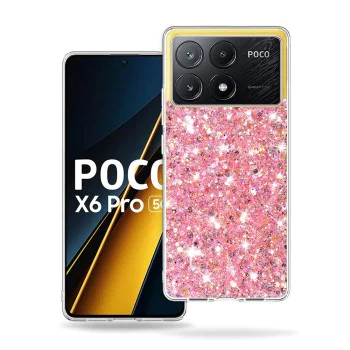 Калъф за Xiaomi Poco X6 Pro - Sparkly Glitter - Розов
