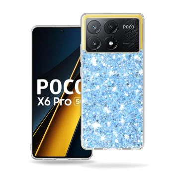 Калъф за Xiaomi Poco X6 Pro - Sparkly Glitter - Син