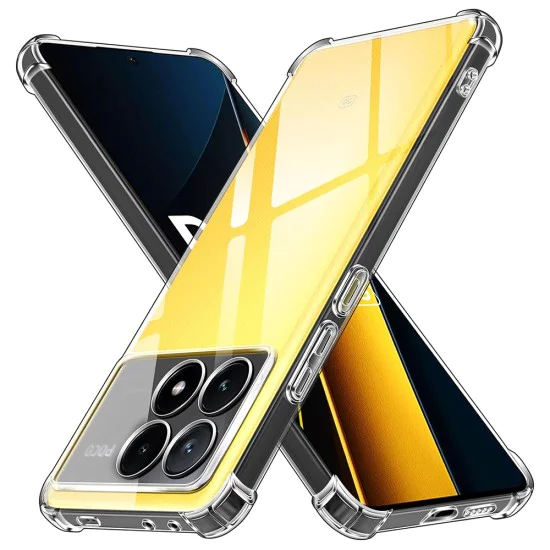 Калъф за Xiaomi Poco X6 Pro - Удароустойчив прозрачен силикон - прозрачен