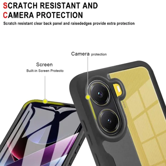 Калъф за Xiaomi Poco X7 Pro - Techsuit - ColorVerse 360 ​​Series + Screen Protector - Черен