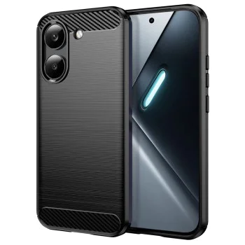 Калъф за Xiaomi Poco X8 Pro - Carbon Silicone - Techsuit - Черен