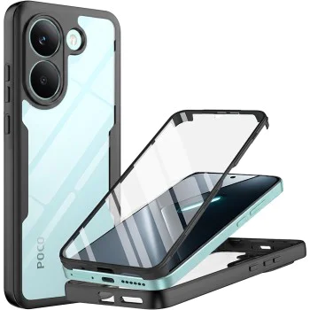 Калъф за Xiaomi Poco X8 Pro - ColorVerse 360 Series + протектор - Techsuit - Черен