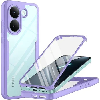 Калъф за Xiaomi Poco X8 Pro - ColorVerse 360 Series + протектор - Techsuit - Лилав
