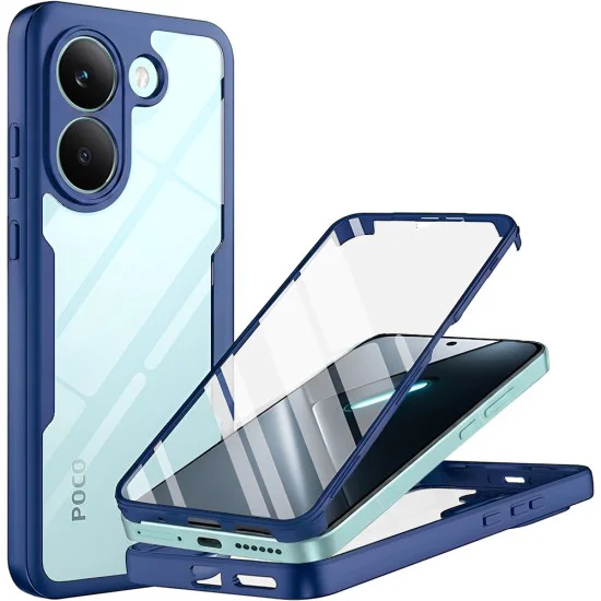 Калъф за Xiaomi Poco X8 Pro - ColorVerse 360 Series + протектор - Techsuit - Син