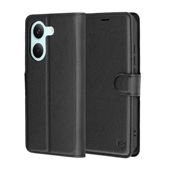 Калъф за Xiaomi Poco X8 Pro - Leather Folio - Techsuit - Черен