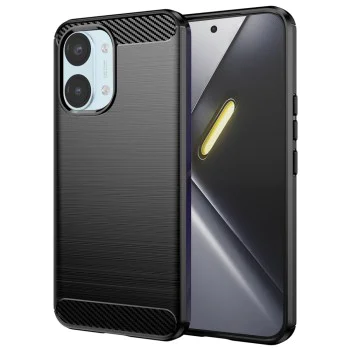Калъф за Xiaomi Poco X8 Pro Max - Carbon Silicone - Techsuit - Черен