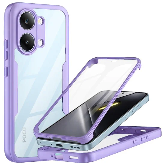Калъф за Xiaomi Poco X8 Pro Max - ColorVerse 360 Series + протектор - Techsuit - Лилав