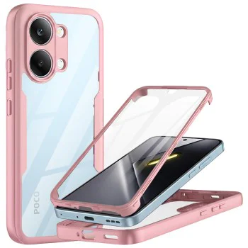 Калъф за Xiaomi Poco X8 Pro Max - ColorVerse 360 Series + протектор - Techsuit - Розов