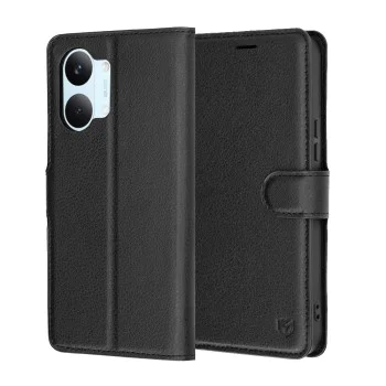 Калъф за Xiaomi Poco X8 Pro Max - Leather Folio - Techsuit - Черен